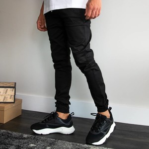 Pantalon cargo ample personnalisé avec grandes poches pour homme en denim élasthanne/coton lavé, écologique, hiver/automne/été - Product Image 1