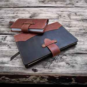 Couverture de carnet en cuir véritable de qualité supérieure, étui rechargeable pour journal, porte-carnet d'écriture, article cadeau NBC-0066 - Product Image 2