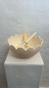 Bol décoratif de luxe en bambou, bord sculpté, fait main, écologique, sans BPA, pièce d'art, pour centre de table de mariage, utilisation à la table, Apex Align - Product Image 5