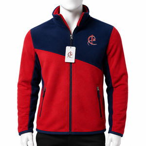 <b>Hooded</b> <b>Fleece</b> <b>Jacket</b> Warm Soft <b>Fleece</b> Fabric Lightweight Construction Full Zip Front Adjustable Hood Outdoor Winter Clothing OEM - Product Image 1