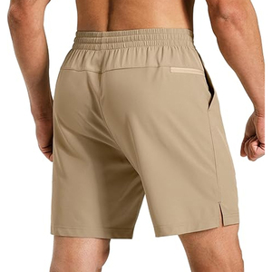 Pantalones Cortos de Algodón Ligeros para Hombre, Color Sólido, Cintura Elástica, Pantalones Cortos Casuales de Verano, Impresión Personalizada OEM, Suministro al por Mayor - Product Image 4