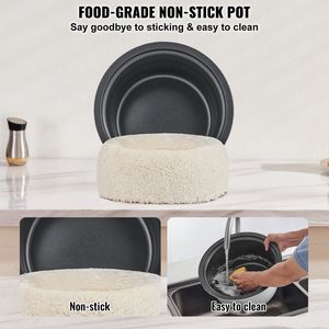 Cuociriso Commerciale da 60 Tazze, 13,74 Qt/13 Litri, Pentola Interna Antiaderente Grande, Cuociriso a Cottura Rapida, Attrezzatura da Cucina Commerciale - Product Image 4