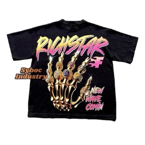 Elegante camiseta recortada de gran tamaño 100% algodón para hombres y niños Loose Fit 320 GSM algodón orgánico para ropa de calle - Product Image 1