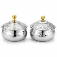 MORADABAD HOTELWARE Ensemble de bases de couvercles de casseroles en acier inoxydable martelé, résistant au lave-vaisselle, ustensile de cuisine robuste fabriqué en Uttar