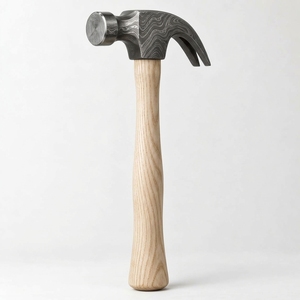 Marteau décoratif en acier forgé, artisanat traditionnel, tête en acier Damas à motifs faits à la main, manche en bois - Product Image 2