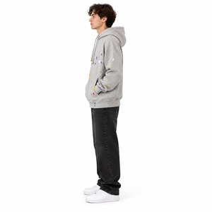 Sweat-shirt à capuche surdimensionné pour homme avec effet de peinture éclaboussée, streetwear - Product Image 4