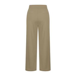Pantalon Harem Femme Taille Haute Ample Coupe Large Couleur Unie Longueur Intégrale Doublure Polaire Élégant Anti-Plis Taille Élastique Style Printemps - Product Image 3