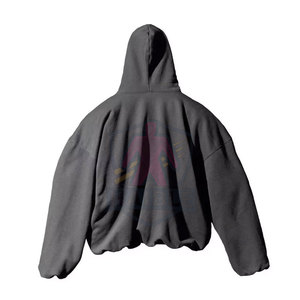 เสื้อฮู้ดดี้โอเวอร์ไซส์ผ้าฟลีซผสมฝ้ายสำหรับฤดูหนาว สไตล์ล่าสุด MOQ ต่ำ คุณภาพสูง รับสกรีนโลโก้ - Product Image 2