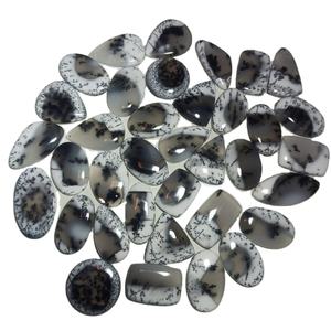 Cabochon d'opale de dendrite naturelle de pierres précieuses d'Inde pour la fabrication de bijoux - Product Image 1