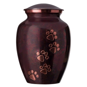 Urna Funeraria de Latón para Cenizas de Mascotas, Contenedor Conmemorativo para Animales Pequeños, Recipiente de Almacenamiento para Entierro, Acabado Gris Plateado - Product Image 2