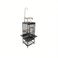 Cage à perroquets Yommy simple en fer peint, grande taille 80x76x172cm, support durable, fermeture horizontale coulissante, emballage en boîte pour oiseaux