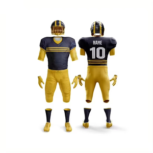 Uniformes de football américain de bonne qualité que les adultes portent avec des maillots imprimés sublimés maillot de football américain respirant unisexe - Product Image 5
