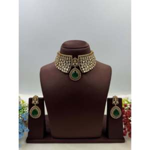 Fine Jewelry Set-Anvi Jaipuri Kundan Indian Ethnic <b>Artificial</b> <b>Jewellery</b> - Product Image 1