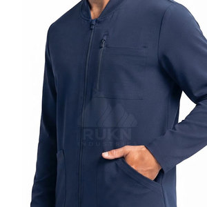 Blouse d'uniforme infirmier tricotée de haute qualité, veste de maintien au chaud à fermeture éclair intégrale pour personnel hospitalier et clinique - Product Image 4