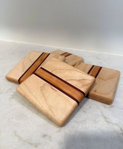 Posavasos de Madera Rectangulares con Soporte, Diseño Moderno, Reutilizables y Ecológicos para Protección de Mesa - Product Image 5