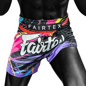 กางเกงมวยไทย Fairtex สำหรับผู้ใหญ่ ผลิตโดย OEM ดีไซน์ใหม่ พิมพ์ลายแบบ Sublimation ผ้าโพลีเอสเตอร์ 100% กางเกงชกมวย OEM - Product Image 5