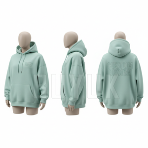 Sweat-shirt à capuche pour homme, couleur unie, en molleton de coton, coupe classique, décontracté, pour l'automne, avec poche, en tricot - Product Image 4