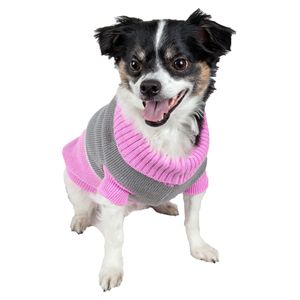 Suéter de punto trenzado con diseño de copo de nieve para perro, ropa de moda para mascotas con cuello alto - Product Image 2