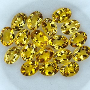 พลอยซิทรินสีเหลืองทองธรรมชาติคุณภาพสูง ขนาด 6x8 มม. ทรงเหลี่ยมเจียระไน สำหรับทำเครื่องประดับ ขายส่ง DIY - Product Image 3