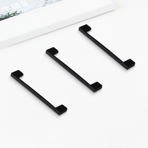 Modern Minimalist Zinc Alloy Cabinet Handle Matte <b>Black</b> Solid Durable Eco-Friendly Easy Installation Bedroom Drawer Dresser - Product Image 4