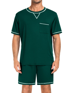 Custom Made Product Men's Shorts Sets Breathable Polyester Cotton <b>Material</b> With Custom Logo Two Piece Men's T Shirts Short Sets - Product Image 4