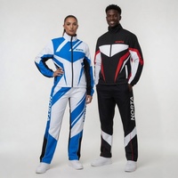 Conjunto Deportivo de Lujo para Primavera, Sublimado, de Poliéster, Impermeable, Transpirable, Cortavientos, Unisex, Chaqueta con Cierre Completo, Pantalones Jogger Ajustados