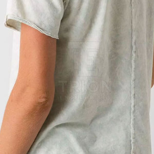เสื้อยืดผ้าฝ้าย 100% แบบดิสเทรส ขายส่ง รับทำโลโก้ เสื้อยืดผู้หญิงแบบดิสเทรส ดีไซน์ล่าสุด เสื้อยืดผู้หญิงแบบดิสเทรสสำหรับฤดูร้อน - Product Image 6