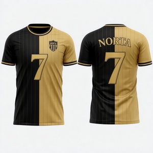 Camisetas de fútbol personalizadas sublimadas, 100% poliéster, tela transpirable y ligera con estampado completo en la parte delantera y trasera. - Product Image 2