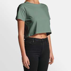 T-shirt de sport en coton pour femme avec logo personnalisé, coupe ample, pour course en plein air, yoga, crop top à manches courtes, vêtements de sport décontractés - Product Image 4