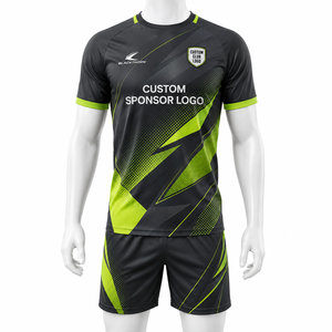 Conjunto de Camiseta de Fútbol Personalizada para Hombre, Sublimada, de Secado Rápido, Cuello Redondo, Manga Corta, Uniforme para Adultos - Product Image 1