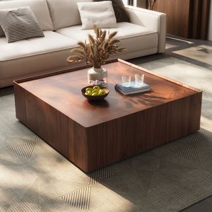 Elegante mesa de centro minimalista de madera - Product Image 1