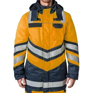 Penjualan pabrik gaya Eropa EN1149 FR jaket musim dingin lepas pantai termal dan celana penjepit