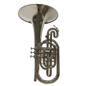 Professional manufacture Brass body Cupronickel valve silver plated marching mellophone