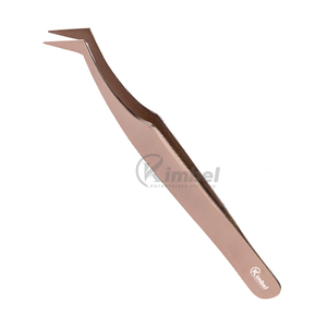 Stainless Steel Fiber Tip 90 Degree High Precision Volume Eyelash Extension Lash Grafting <b>Tools</b> Tweezers - Product Image 5