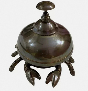 Figura de Cangrejo de Bronce, Campana de Escritorio, Temática Animal, Arte Fundido, Coleccionable - Product Image 3