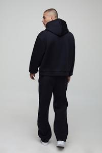 Conjunto de Sudadera y Pantalones de Chándal Oversize de Corte Regular con Bajo Acampanado, de Mezcla de Algodón Suave y Cómoda, Ideal para Estilo Urbano Casual - Product Image 6