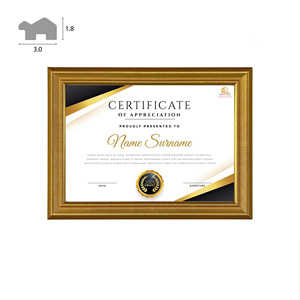 Modern Style PS Polystyrene Frame Moulding <b>Wood</b> Grain Minimalist Wide <b>Border</b> OEM Custom Photo Frame Factory - Product Image 5