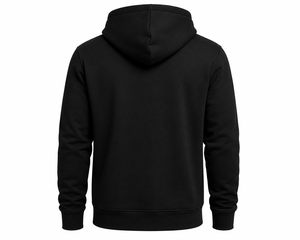Men's Black Color Blocking Hooded Sweatshirt Regular Fit Casual Autumn Wear Fleece Material Pocket Design - Product Image 2