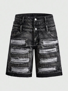 Pantalones Cortos de Mezclilla para Hombre, a la Moda, de Secado Rápido, Talla Grande, Frescos, Transpirables, Hechos de Algodón, Diseño Moderno - Product Image 5