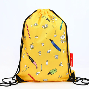 Drawstring Closure for Sports & School Polyester Cartoon Fashion <b>Kids</b> Sport <b>Backpack</b> with Cute Custom Design UV Printing - Product Image 1