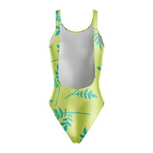 Maillot de bain une pièce professionnel pour femme, motif floral uni, sexy, croisé, imprimé fleurs 3D sur le devant - Product Image 5