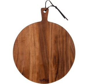 Planche à découper en bois d'acacia massif pour la cuisine, avec poignée, pour couper les pizzas, les fruits et les steaks - Product Image 4