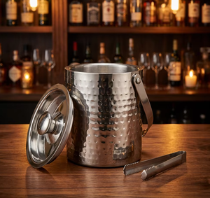 Heavy Duty Stainless Steel <b>Ice</b> <b>Bucket</b> Double-Walled | Vacuum <b>Insulated</b> <b>Ice</b> Box with Swing Handle for Home & Events - Product Image 4