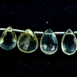 Perles de pierres précieuses en scapolite naturelle de qualité supérieure, facettées en forme de poire, jaunes, faites à la main, certifiées par un tiers, Art Créatif 50 - Product Image 3