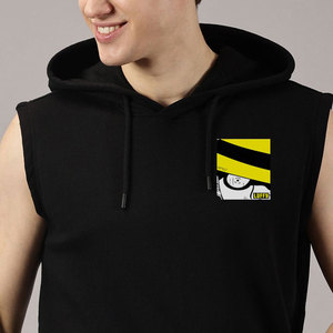 Men's Winter Fitness <b>Hoodie</b> Sleeveless 100% Cotton Fleece Digital Printing Breathable Quick Dry Eco-Friendly Solid <b>Workout</b> - Product Image 6