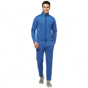 GEO BROTHERS 100% Cotton Men's Winter Casual Regular Fit Two Piece Solid Color Tracksuit Custom Logo Front High Quality Pakistan - Product Image 1