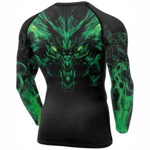 Rashguard de Compresión para Hombre Fortleo, Sublimado, de Alta Calidad, Anti-UV, Spandex/Poliéster 220g, para BJJ y MMA - Product Image 5