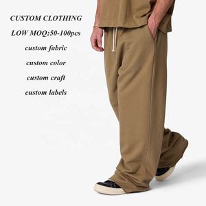 Pantalon de jogging ample pour homme avec broderie personnalisée, coupe oversize et jambe large, style streetwear décontracté - Product Image 5