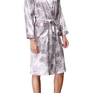 เสื้อคลุมอาบน้ำผู้ชายผ้าฟลานเนลกันขนร่วง-ราคาขายส่ง สินค้ามาใหม่ ชุดนอนลำลอง ระบายอากาศได้ดี ทนทาน แขนยาว แห้งเร็ว - Product Image 3