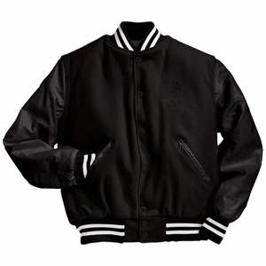 High quality <b>men</b> wool varsity jacket leather sleeve warm streetwear fashion team letterman coat - Product Image 2